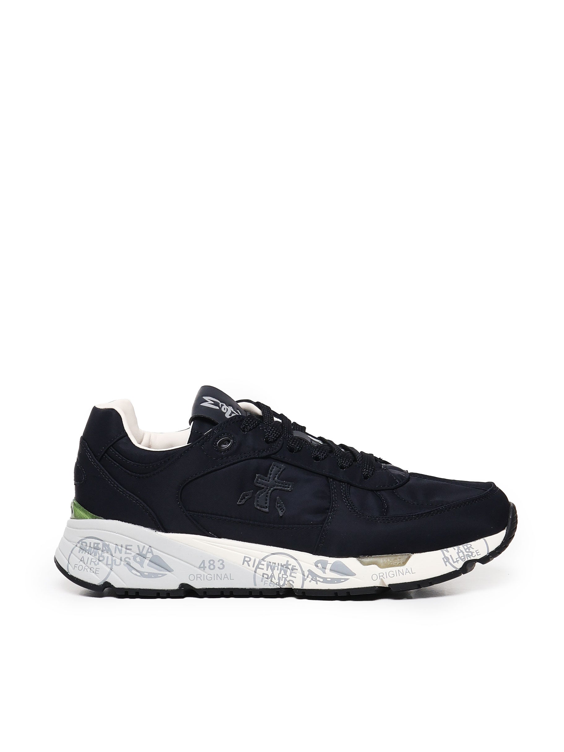 Premiata Sneakers Black Leather Polyamide