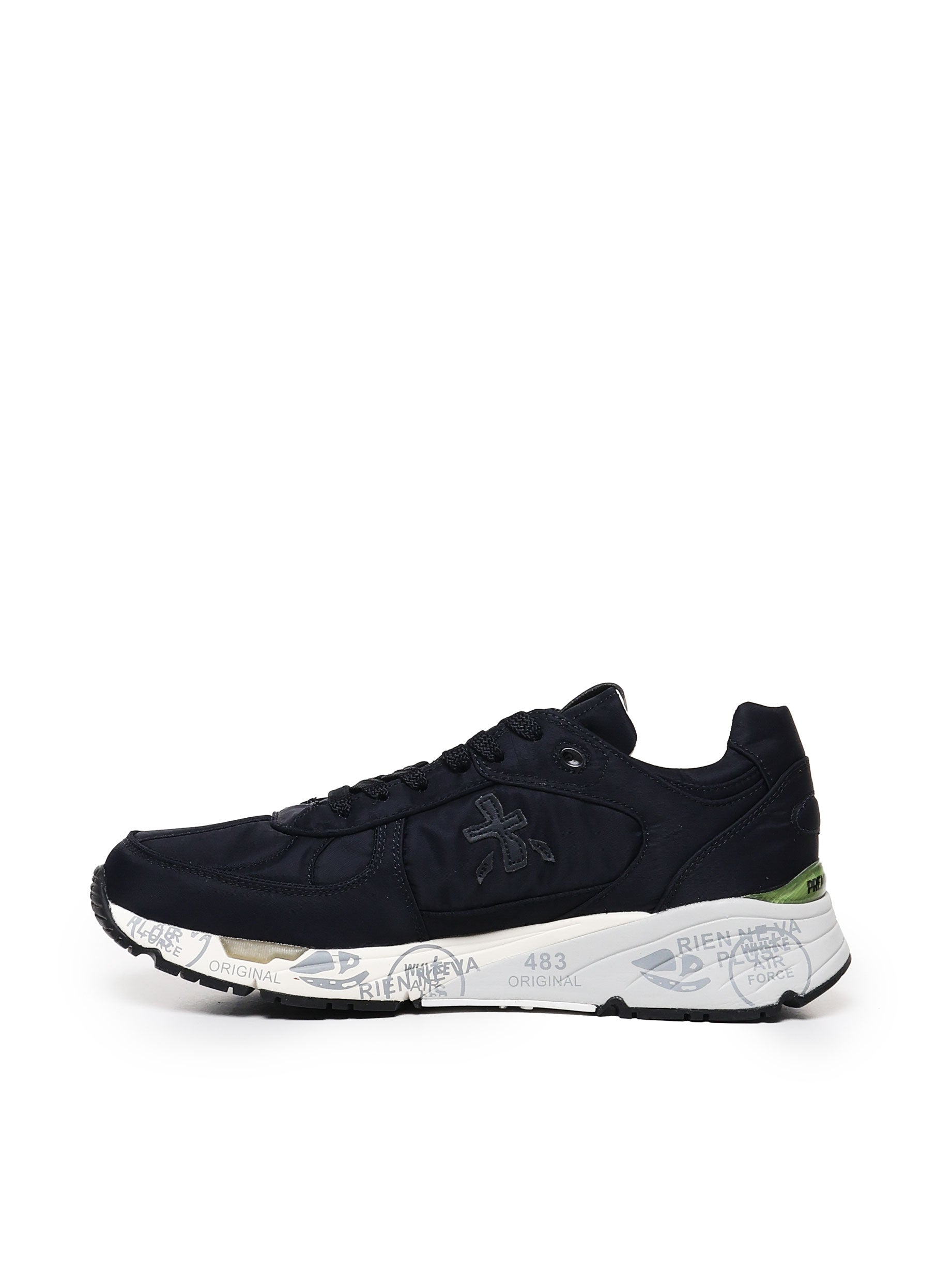 Premiata Sneakers Black Leather Polyamide