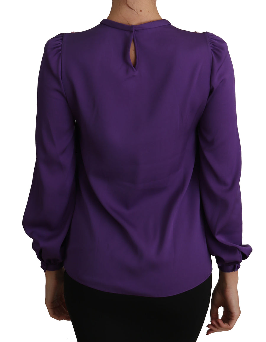 Dolce & Gabbana 94% Silk blouse in purple
