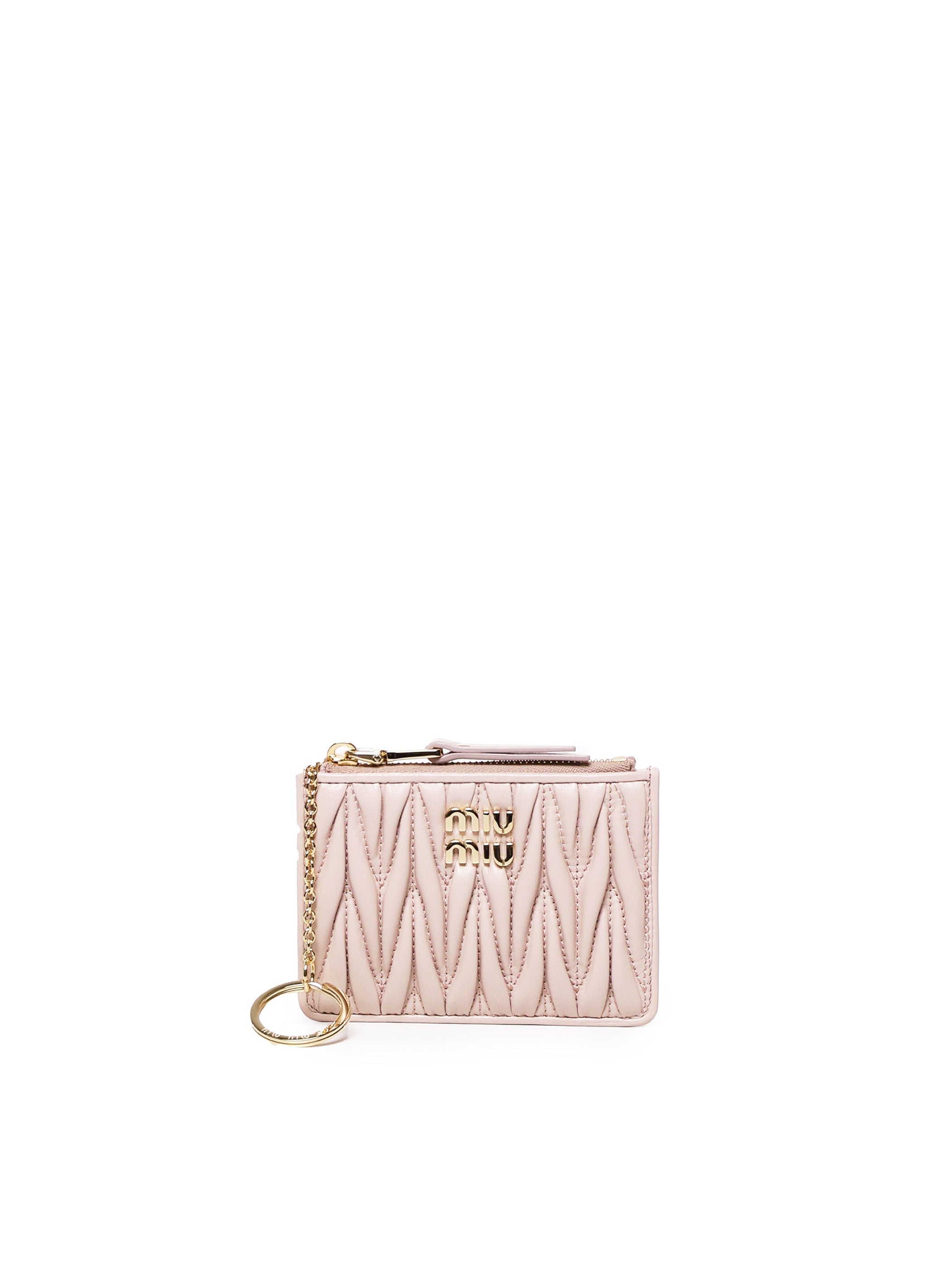 Miu Wallets Pink Agnello