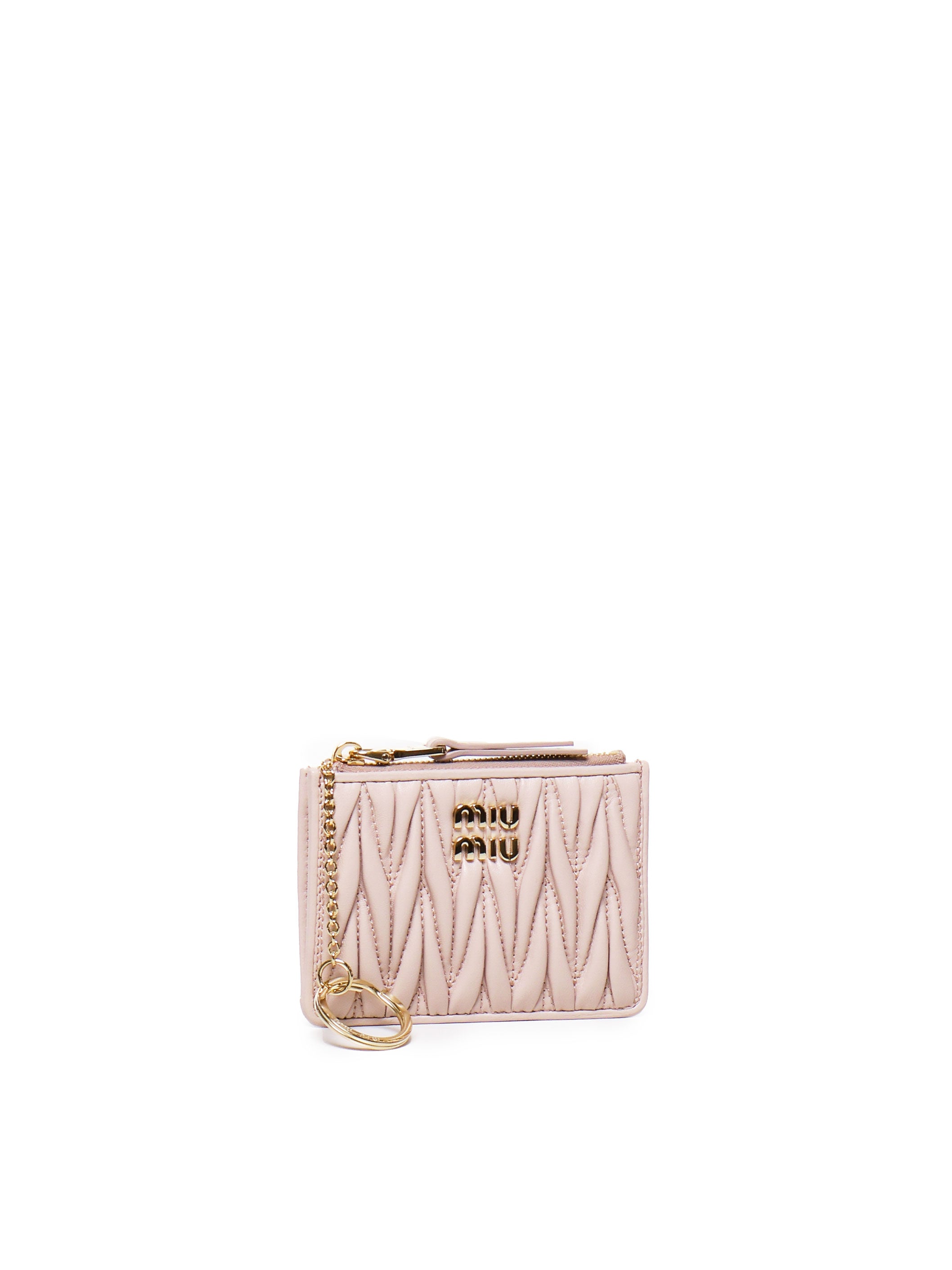 Miu Wallets Pink Agnello