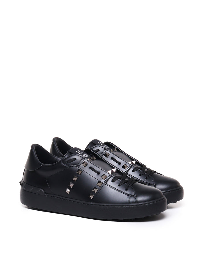 Valentino Garavani Sneakers Black Calf Leather - Bos Taurus