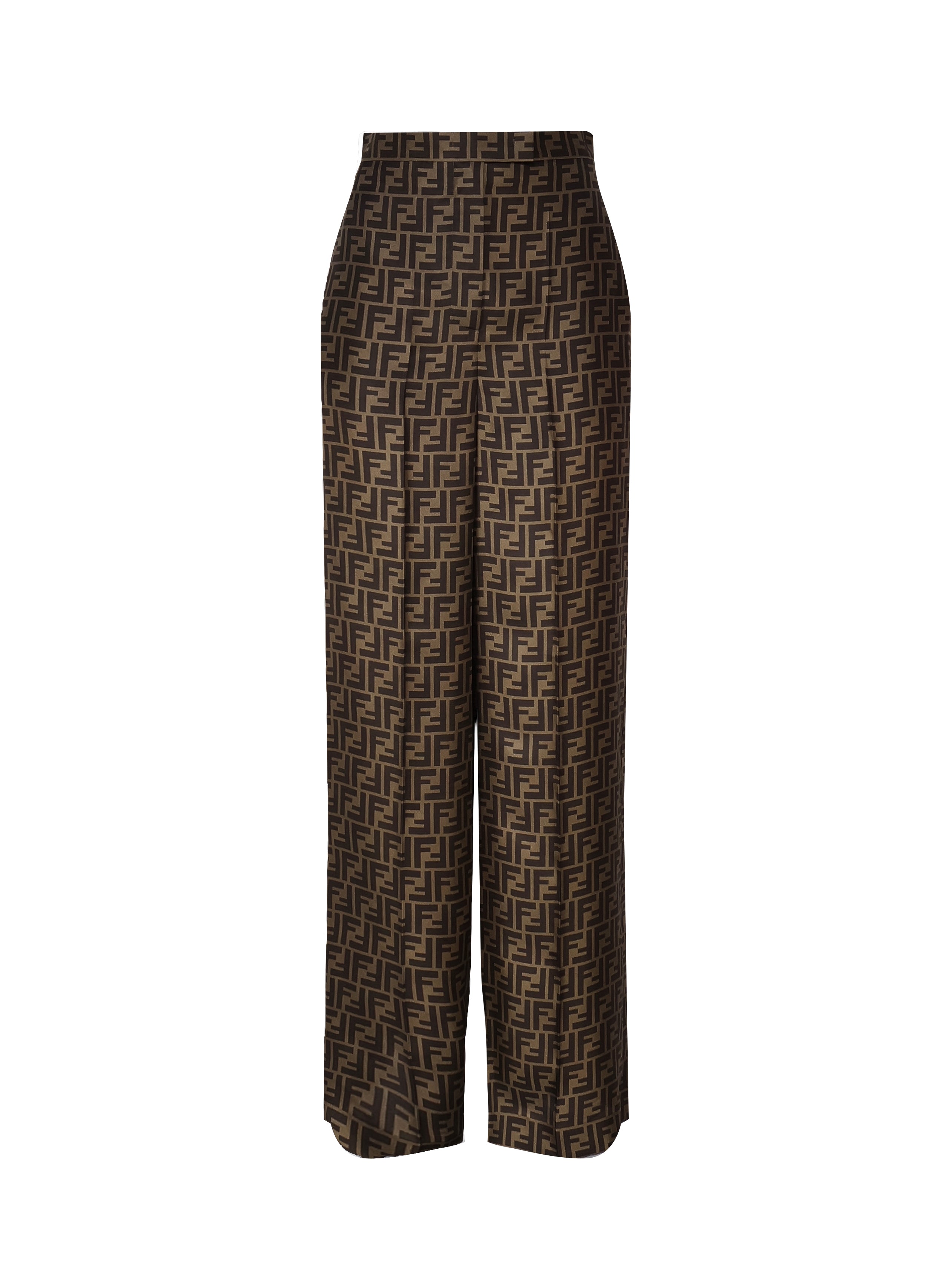 Fendi Rtw Brown Silk