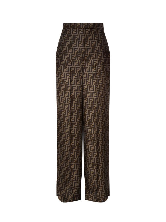 Fendi Rtw Brown Silk