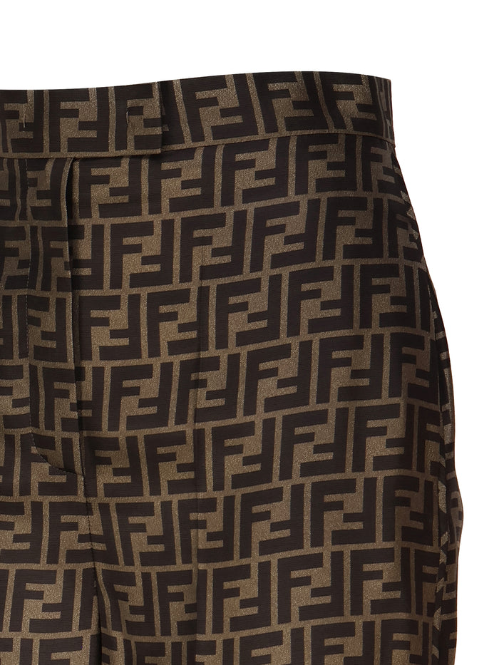 Fendi Rtw Brown Silk