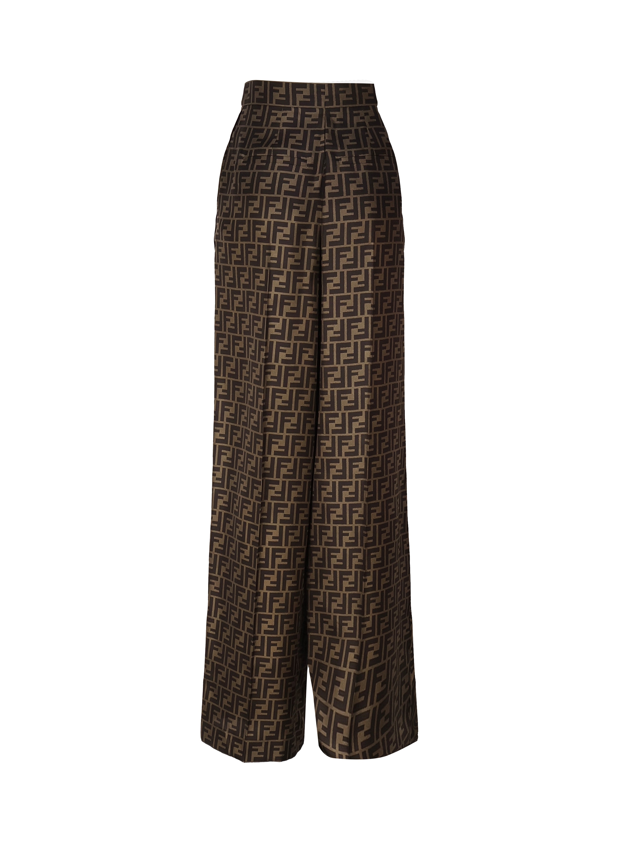 Fendi Rtw Brown Silk