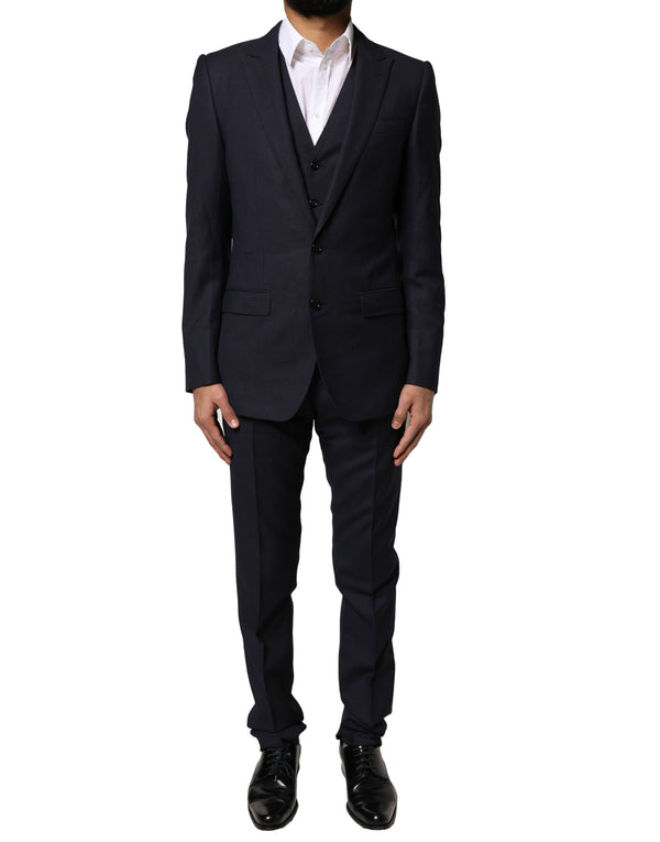 Dolce & Gabbana 83% Virgin Wool 17% Silk pant suit in black