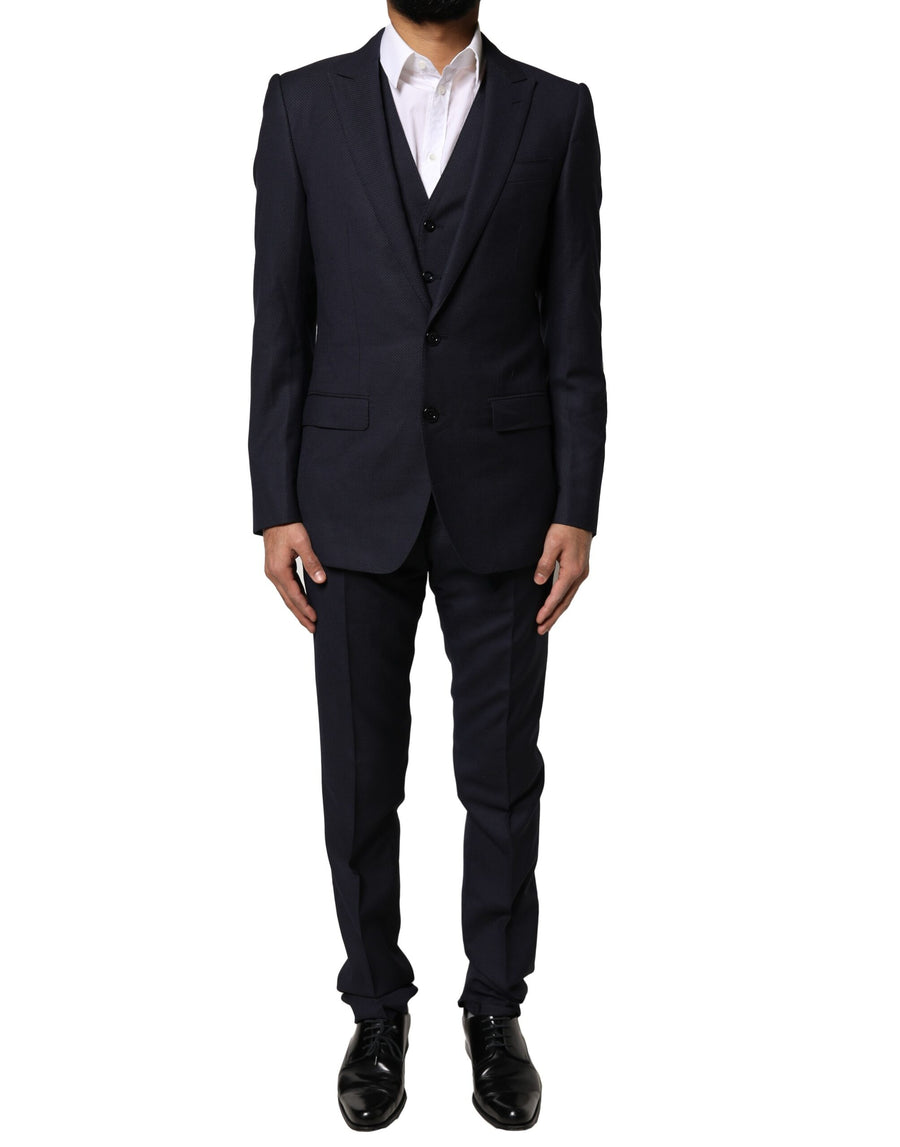 Dolce & Gabbana 83% Virgin Wool 17% Silk pant suit in black