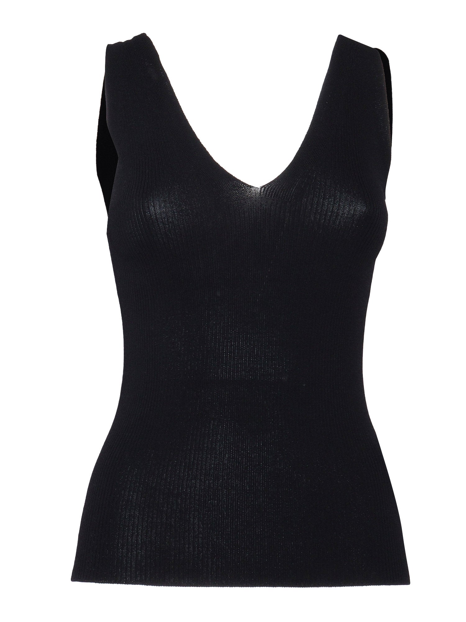 CREWNECK SWEATER SS Black Viscose Nylon Top