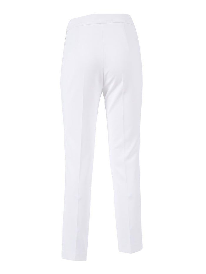 TROUSERS White Polyester Elastane Pant