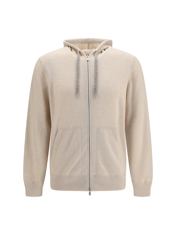 Brunello Cucinelli 100% Cashmere hoodie in beige