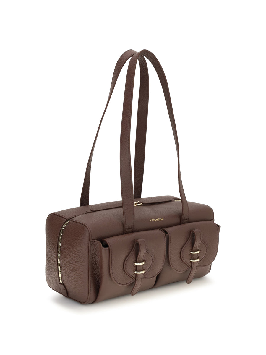 Calf Leather Shoulder Bag Mavery Berry