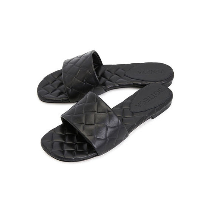 Amy Leather Mules Black Lamb