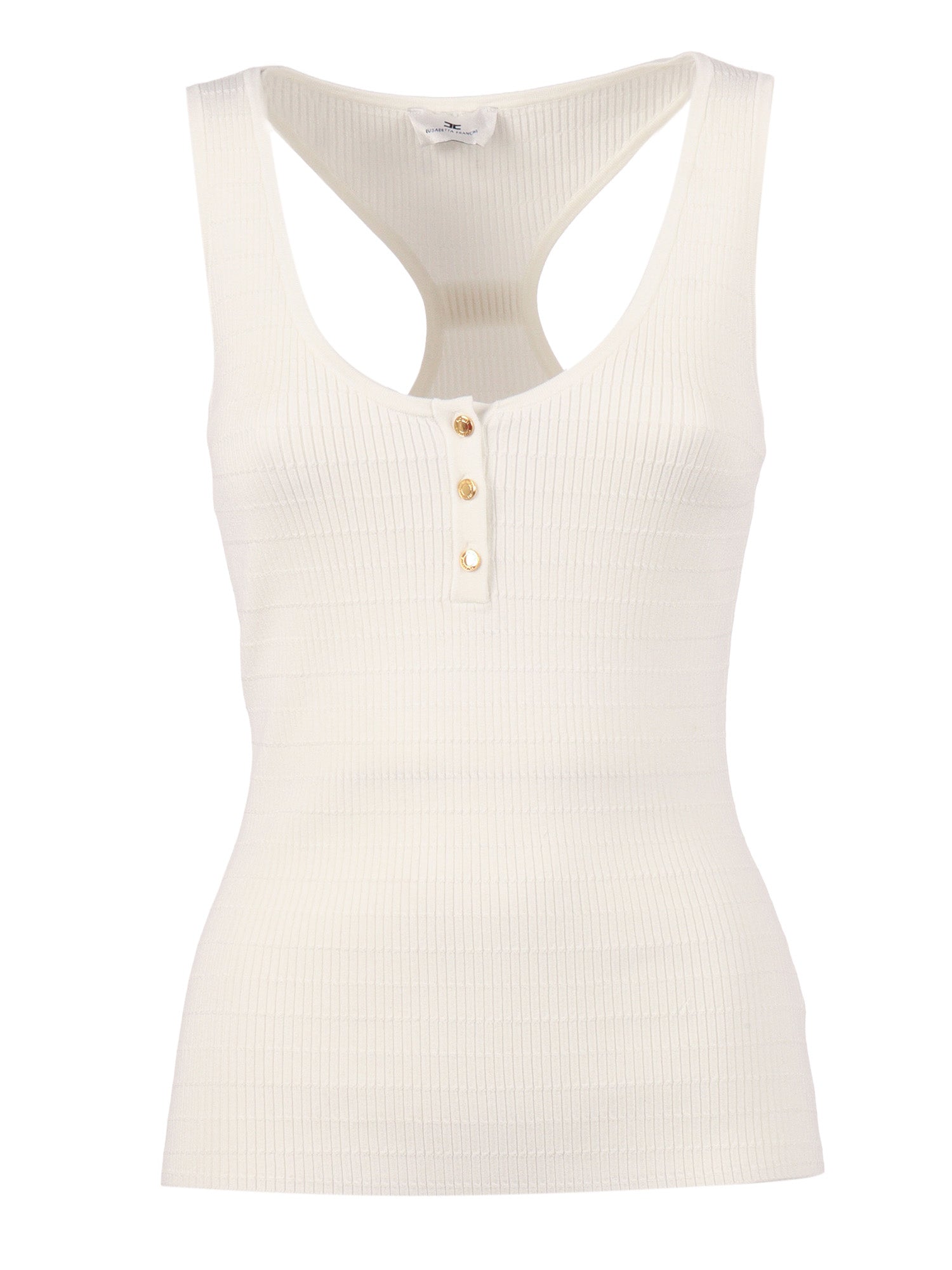 Womans Knitted Top White Lyocell Polyamide Silk