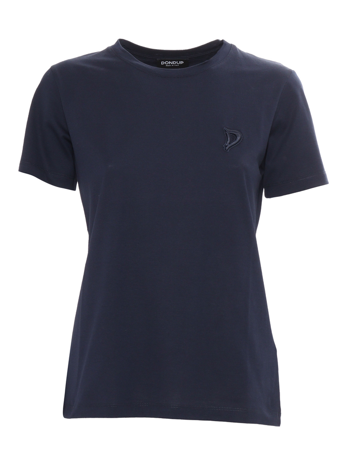 T-Shirt Blue Cotton Short Sleeves