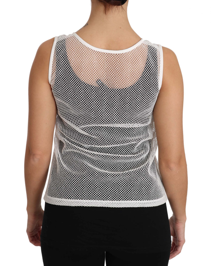 Dolce & Gabbana 77% Cotton tank top in white