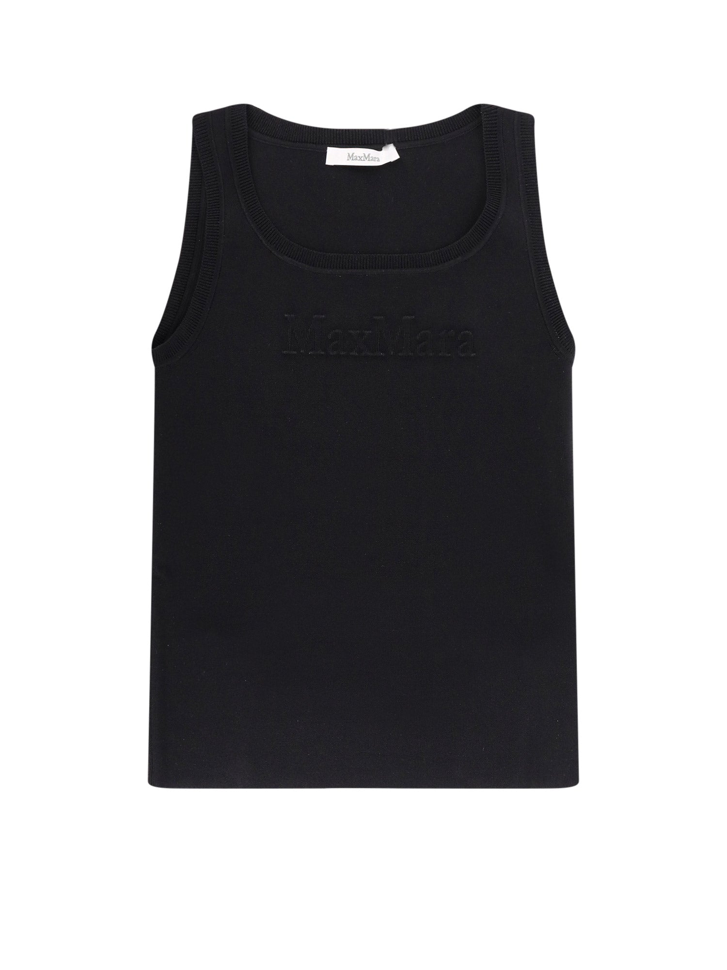 Max Mara T-shirts and Polos Black Viscosa Poliammide