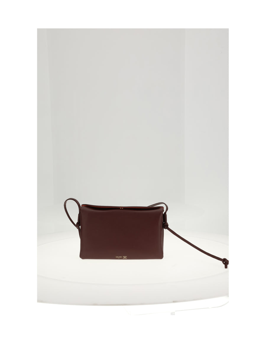 Shoulder Bag Trio Flap Syrah Lamb Leather
