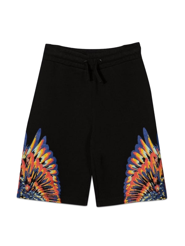 Sweatshorts Tempera Wings Black Cotton Polyester Short
