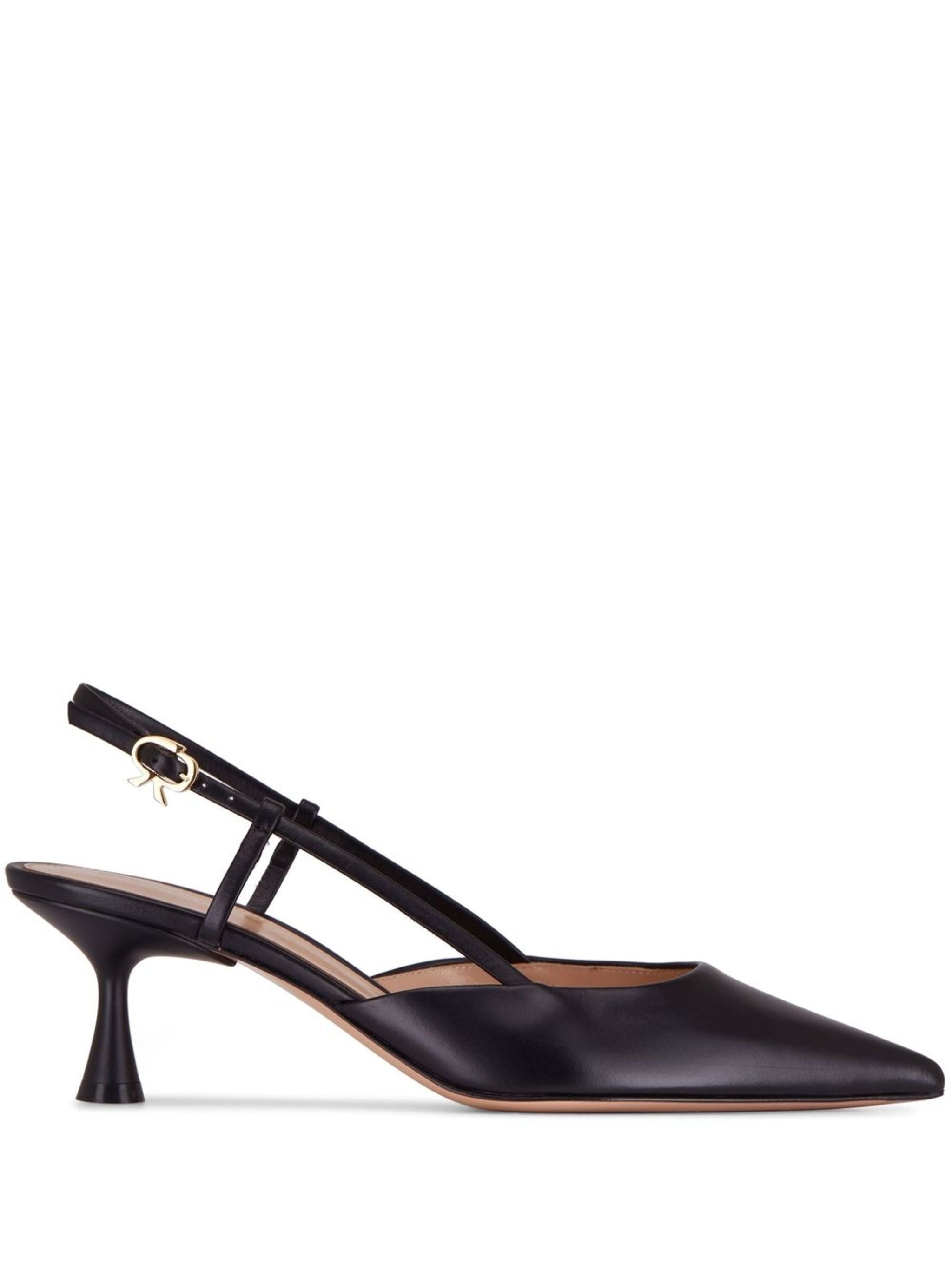 Slingback Black Leather | Vitello Calzature