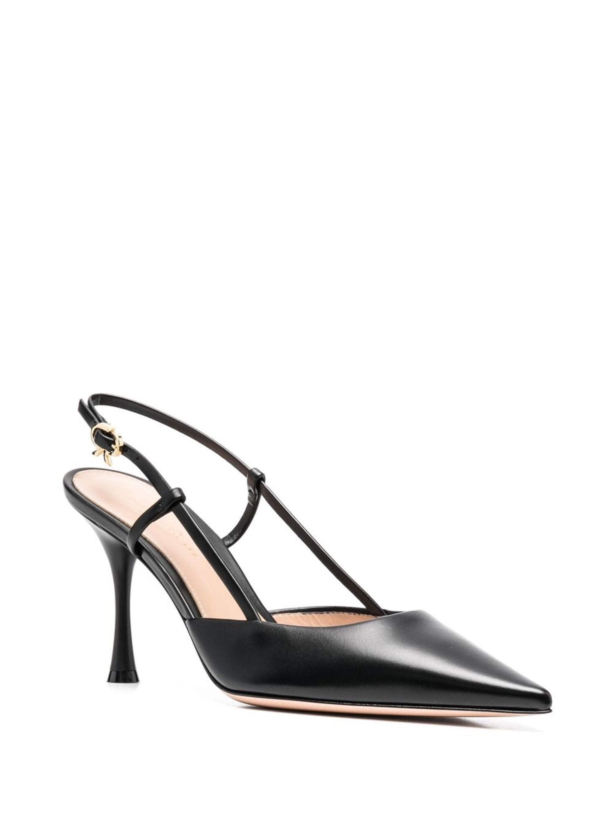 Slingback Black Leather | Vitello Calzature