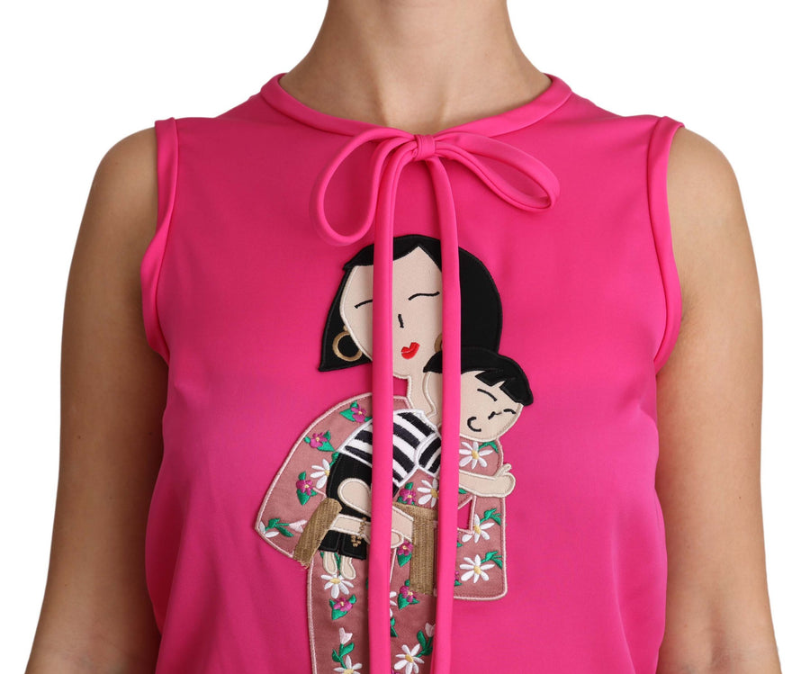 Dolce & Gabbana 94% Silk 6% Spandex tank top in pink
