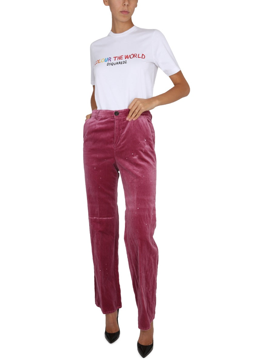 T-Shirt With Logo White Cotton T-shirts