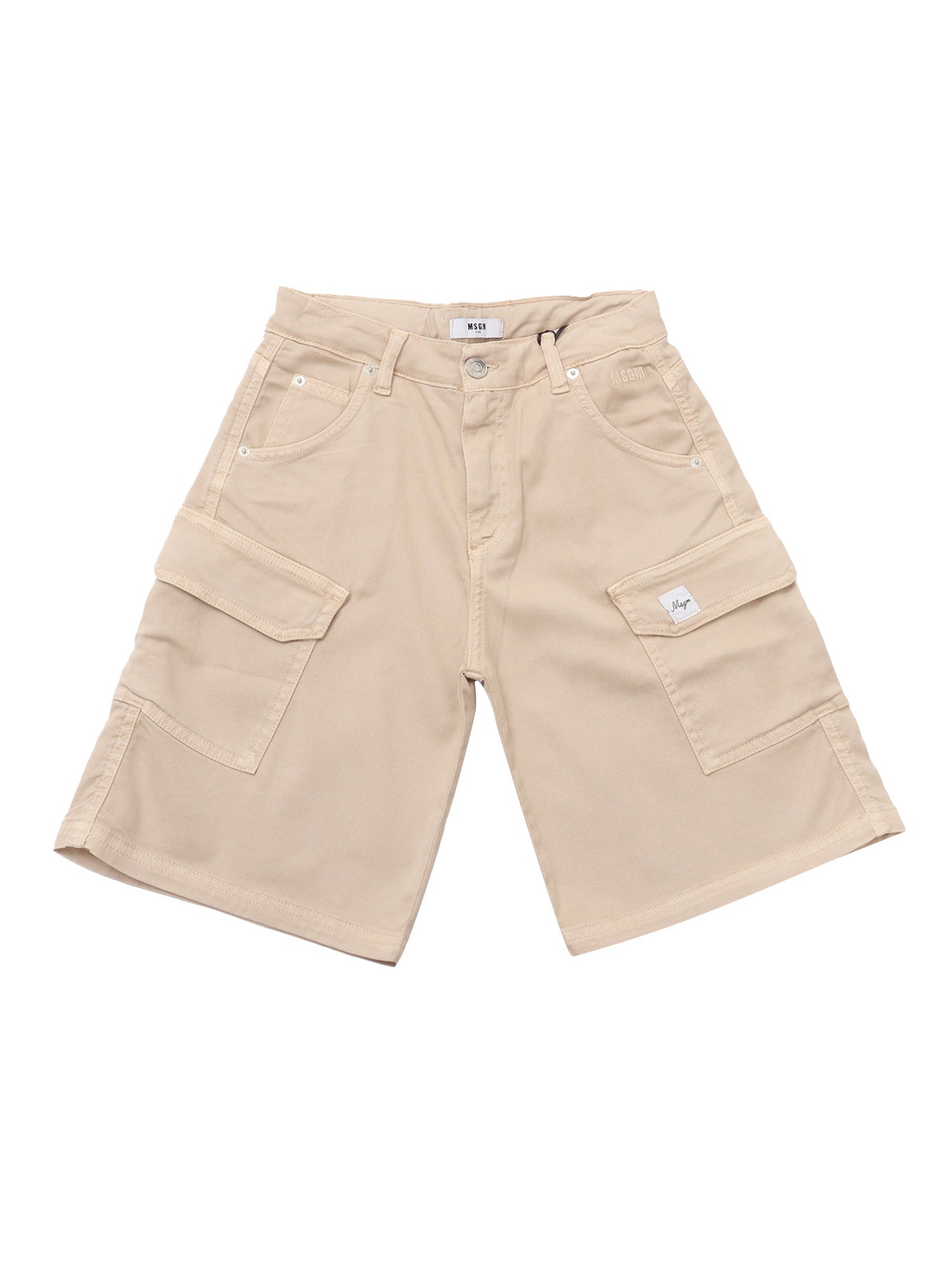 LYOCELL BULL BERMUDA GIRL Beige Cotton Elastane Short