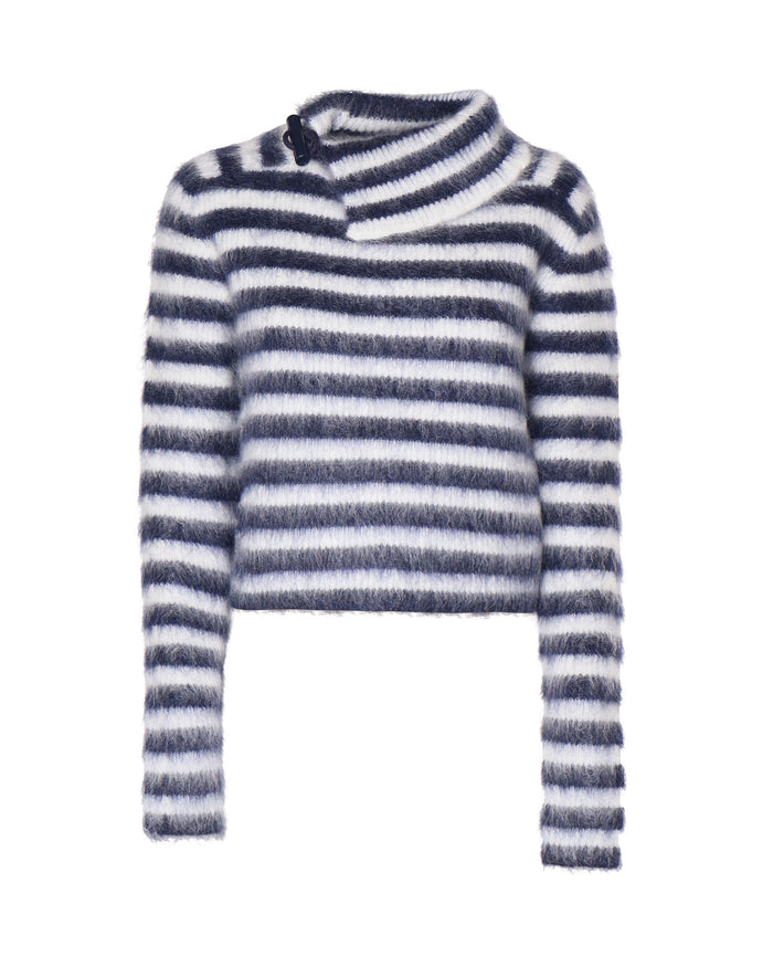 Jacquemus Sweaters White, Navy Blended Wool