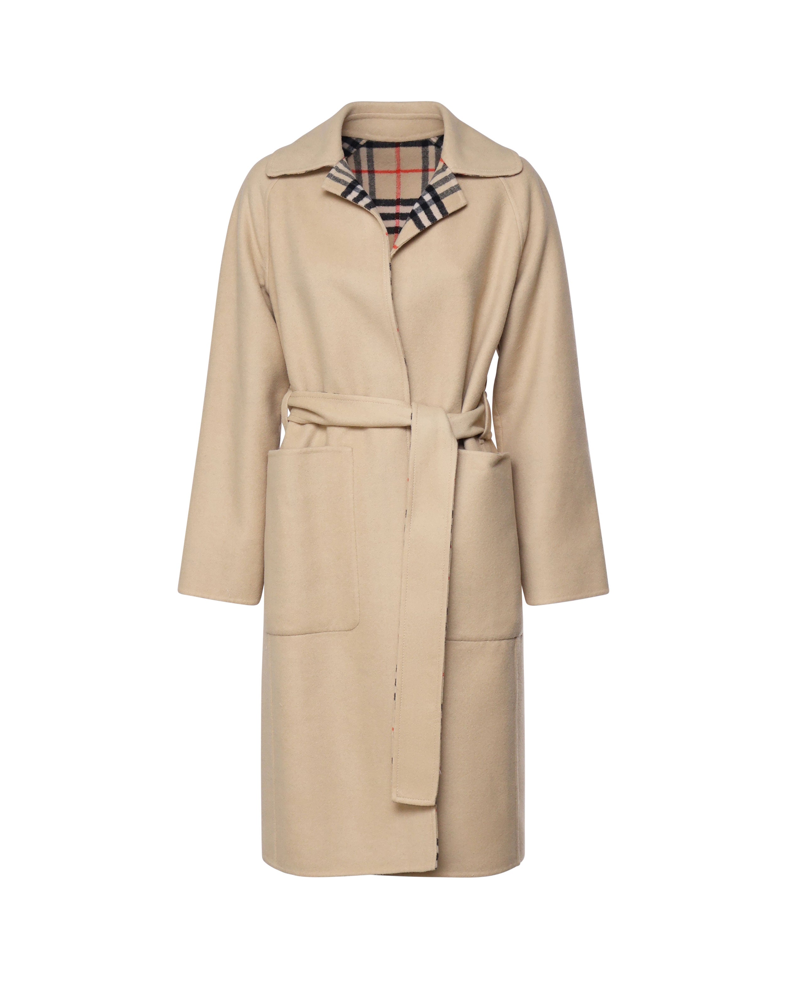 Burberry Coats Beige Wool