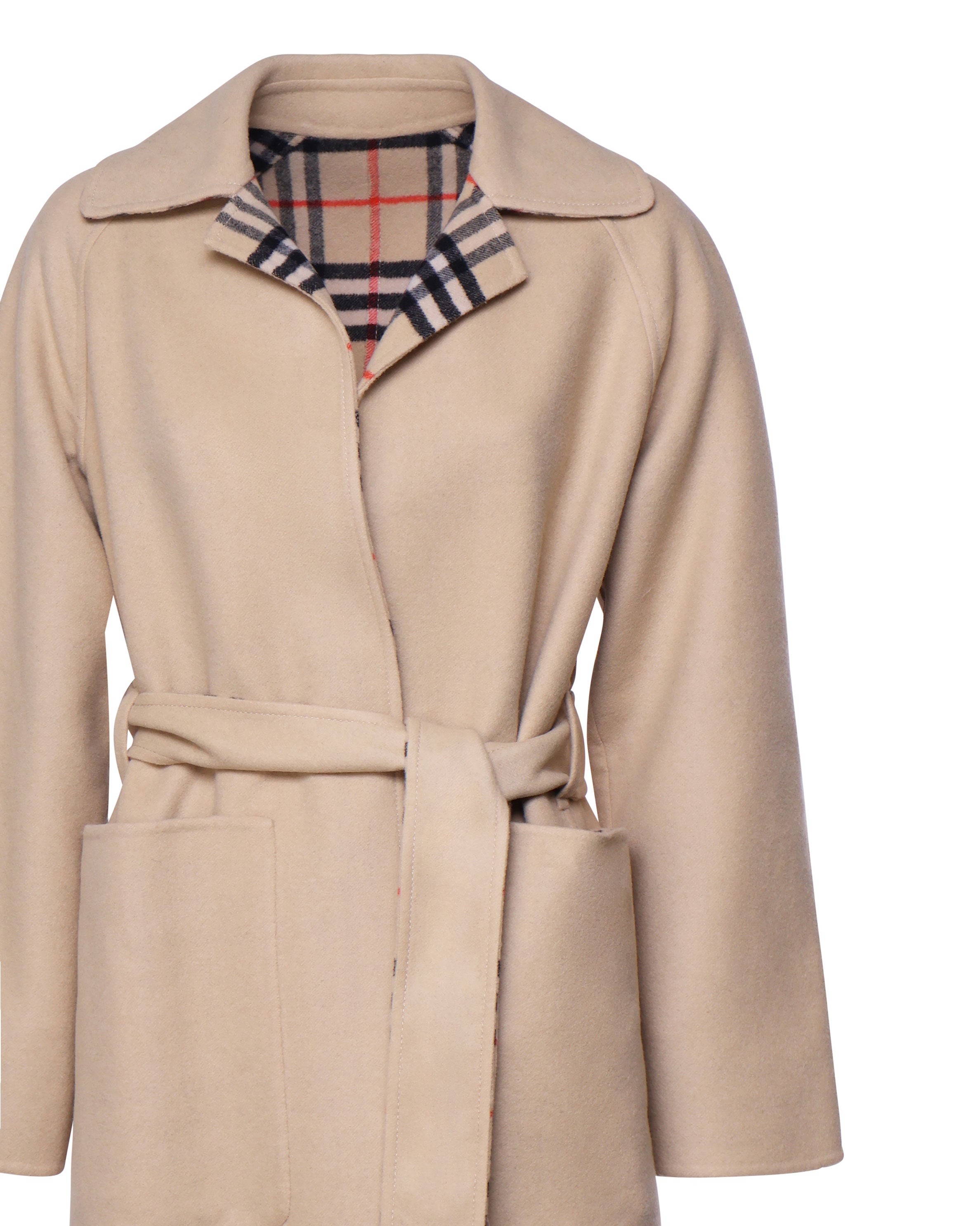 Burberry Coats Beige Wool