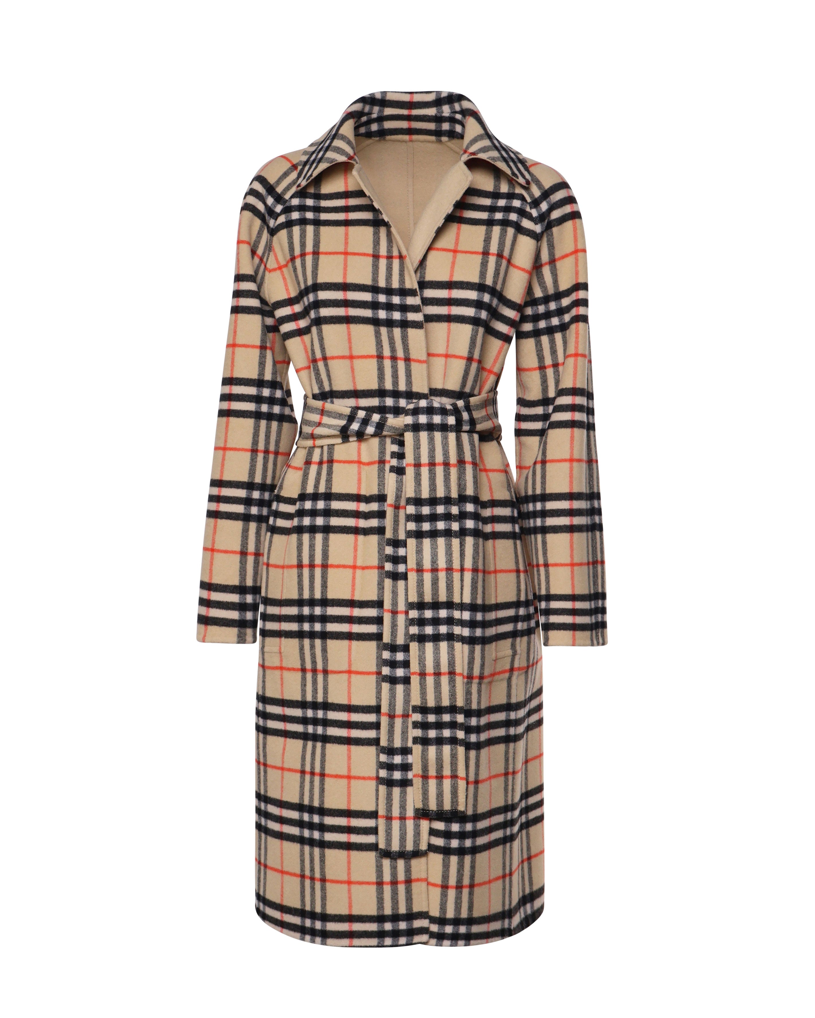 Burberry Coats Beige Wool