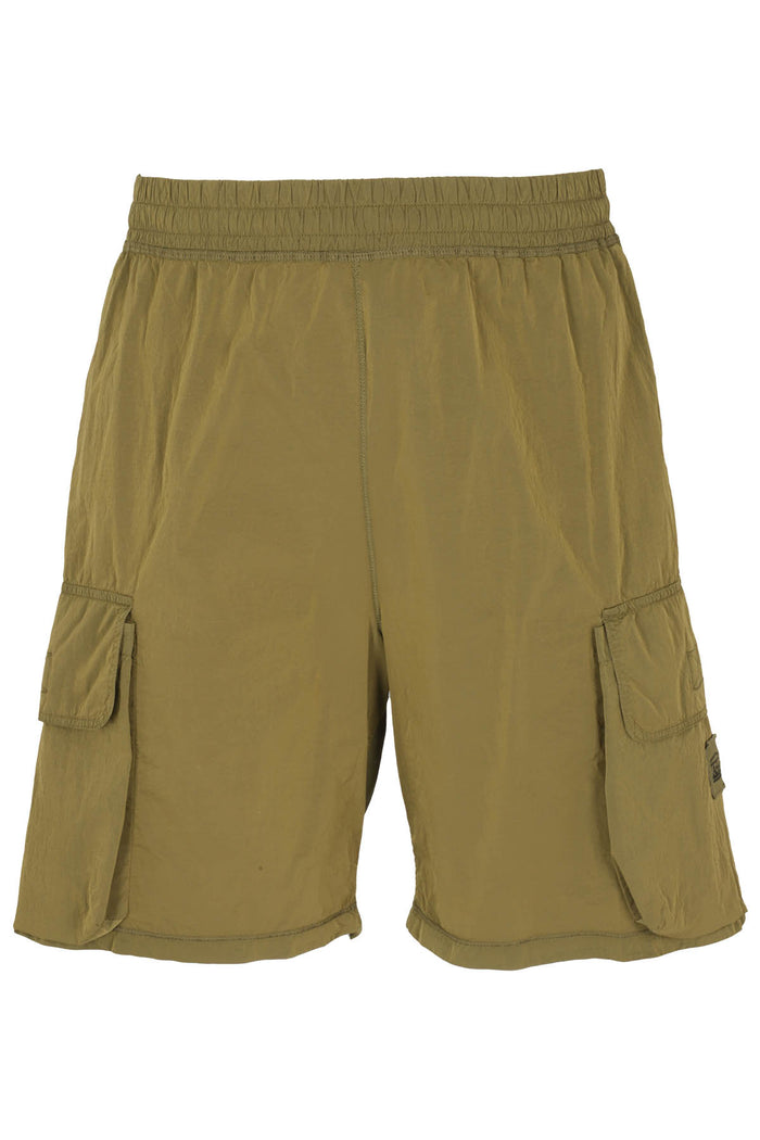 Nylon Hybrid Sweashort Green Cotone Short