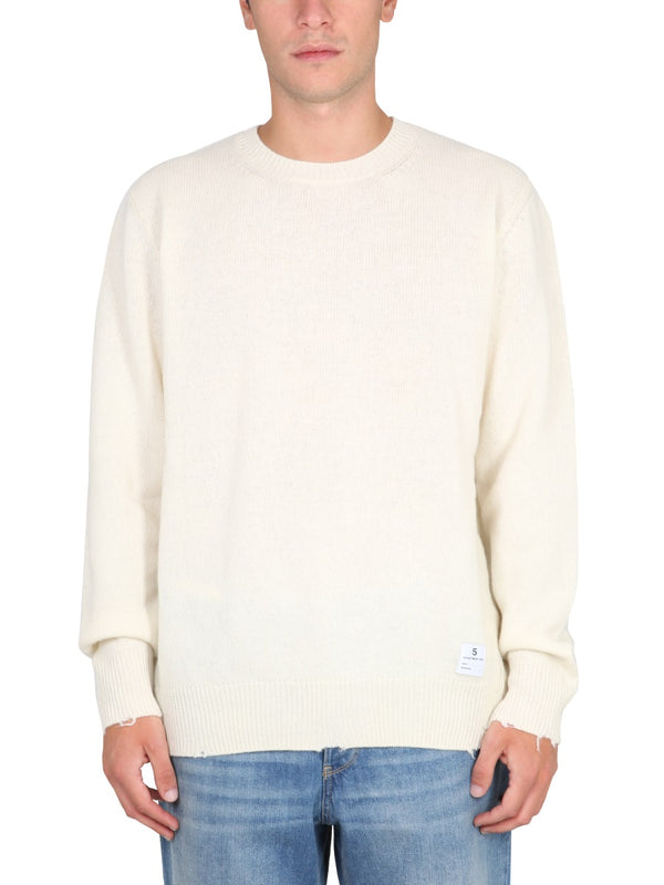 Choker White Virgin Wool Jumpers