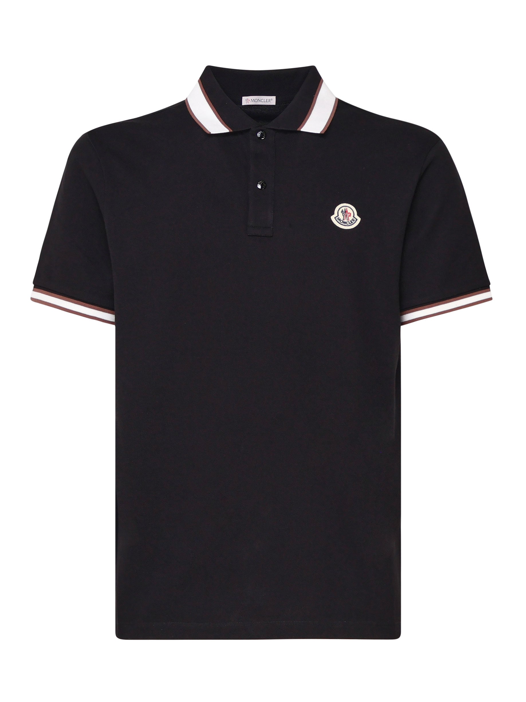 Moncler T-Shirts And Polos Black Cotton