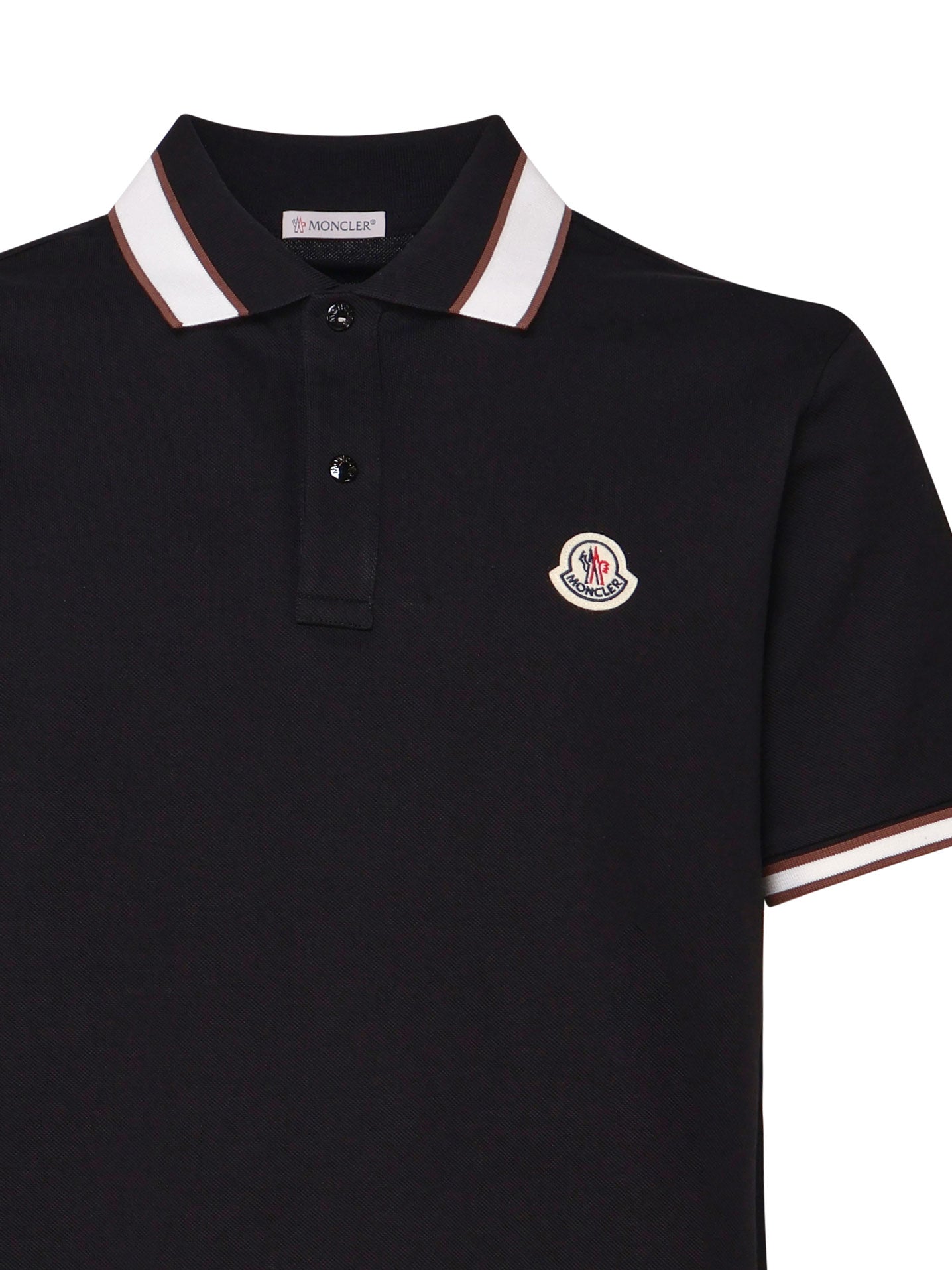Moncler T-Shirts And Polos Black Cotton