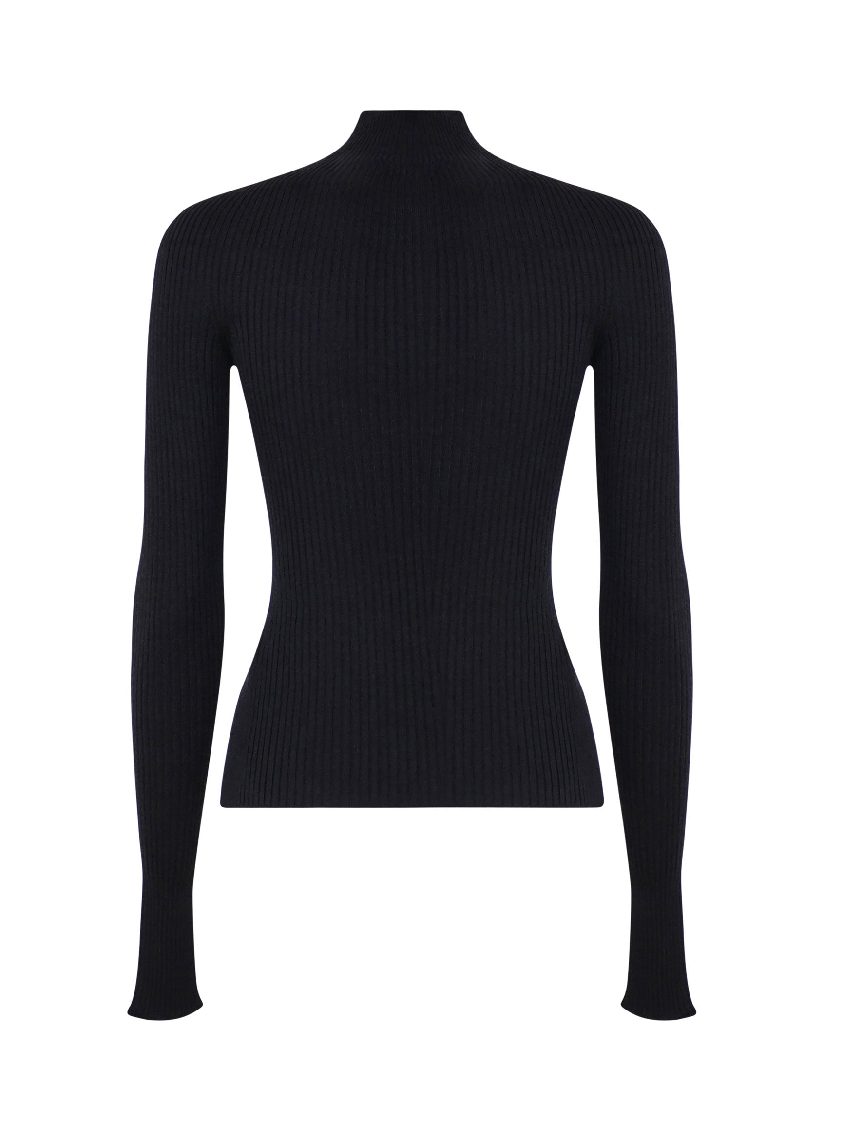 Courreges Sweaters Black Cotton Wool