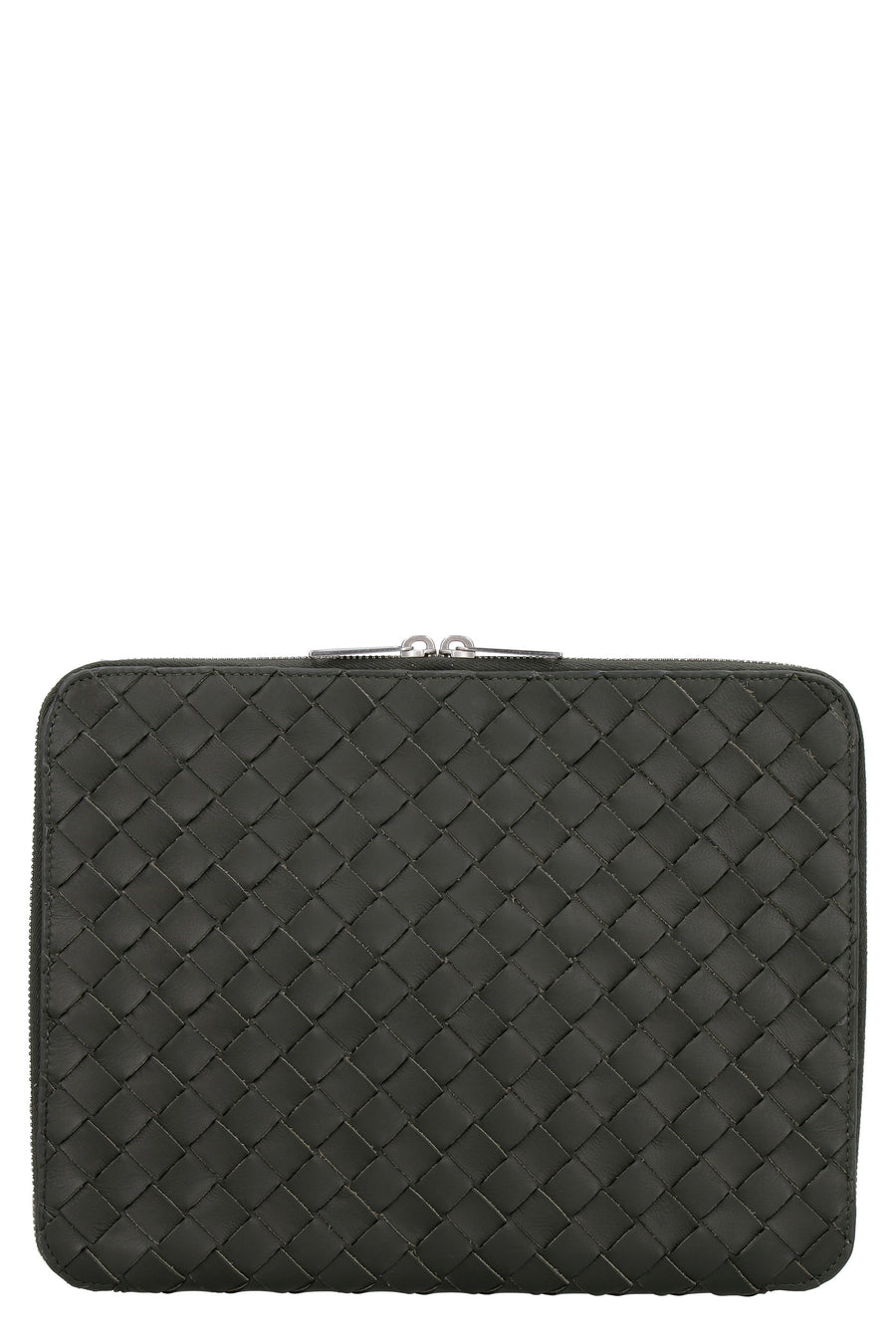 Bottega Veneta Intrecciato Hydrology Document Case Pouch Green Calf Clutch Bags
