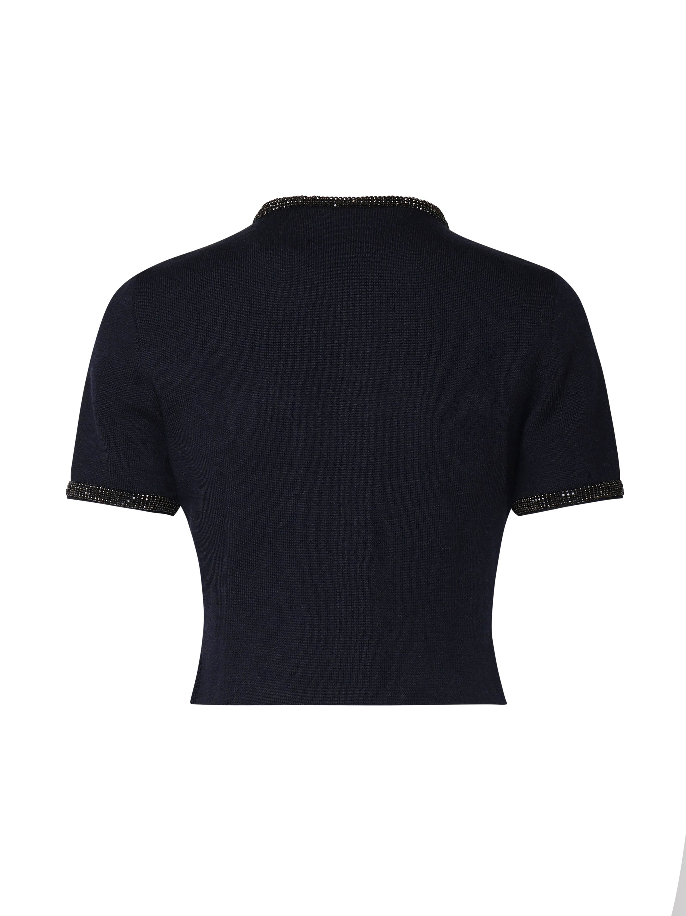 Self-Portrait Top Blue Fabric