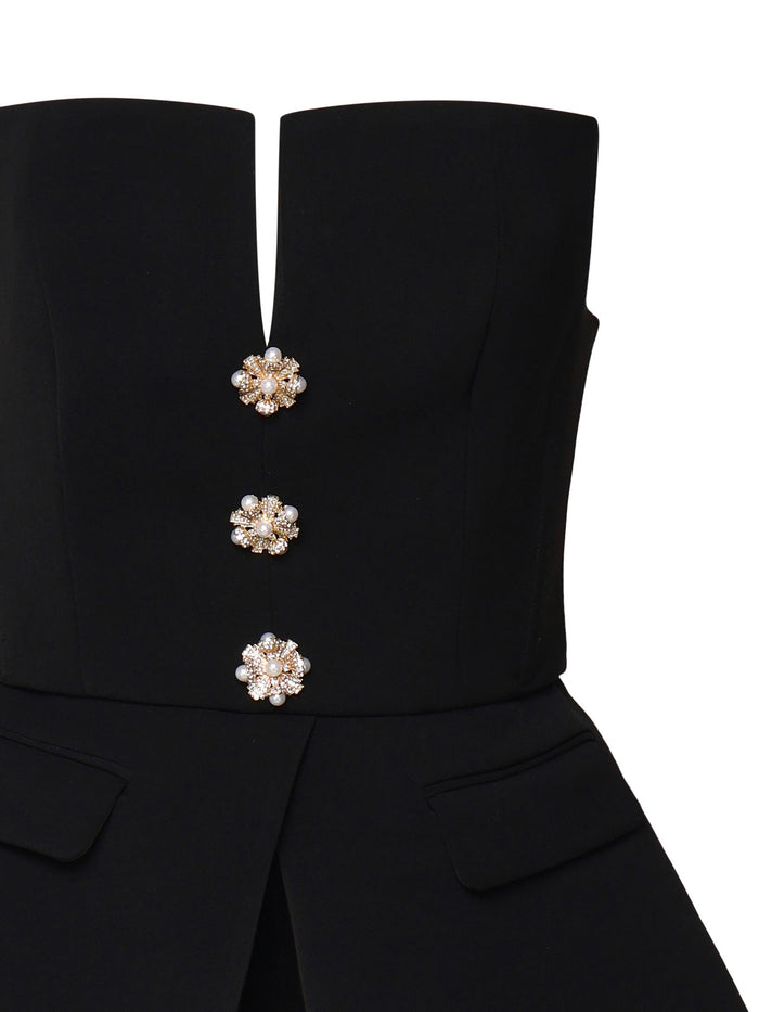 Self-Portrait Top Black