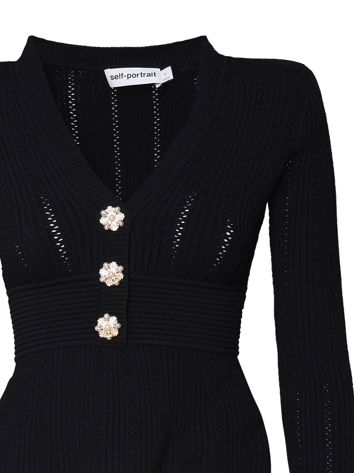 Self-Portrait Sweaters Black Fabric