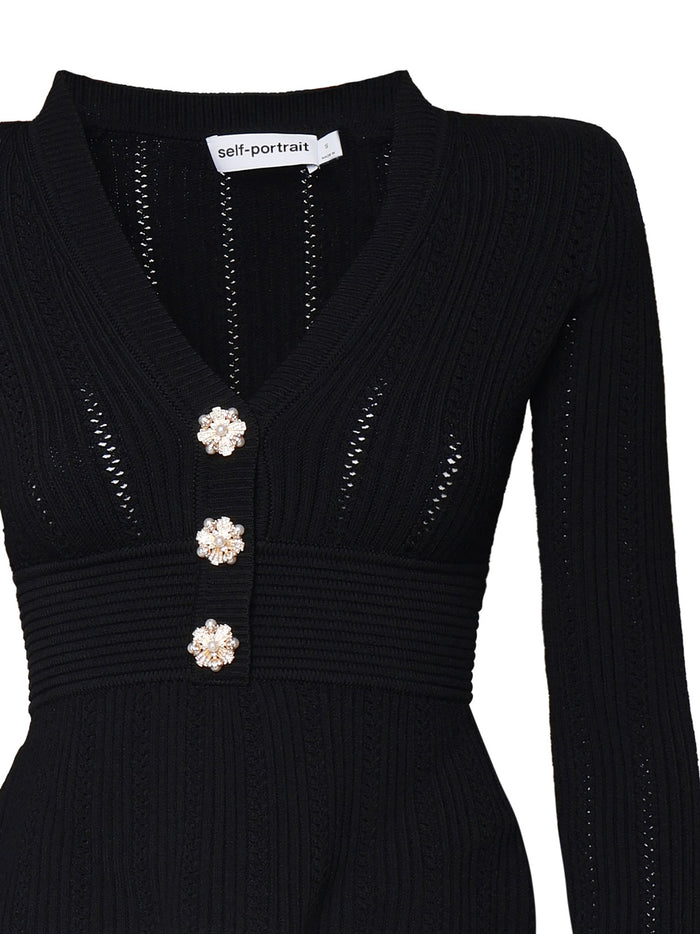 Self-Portrait Sweaters Black Fabric