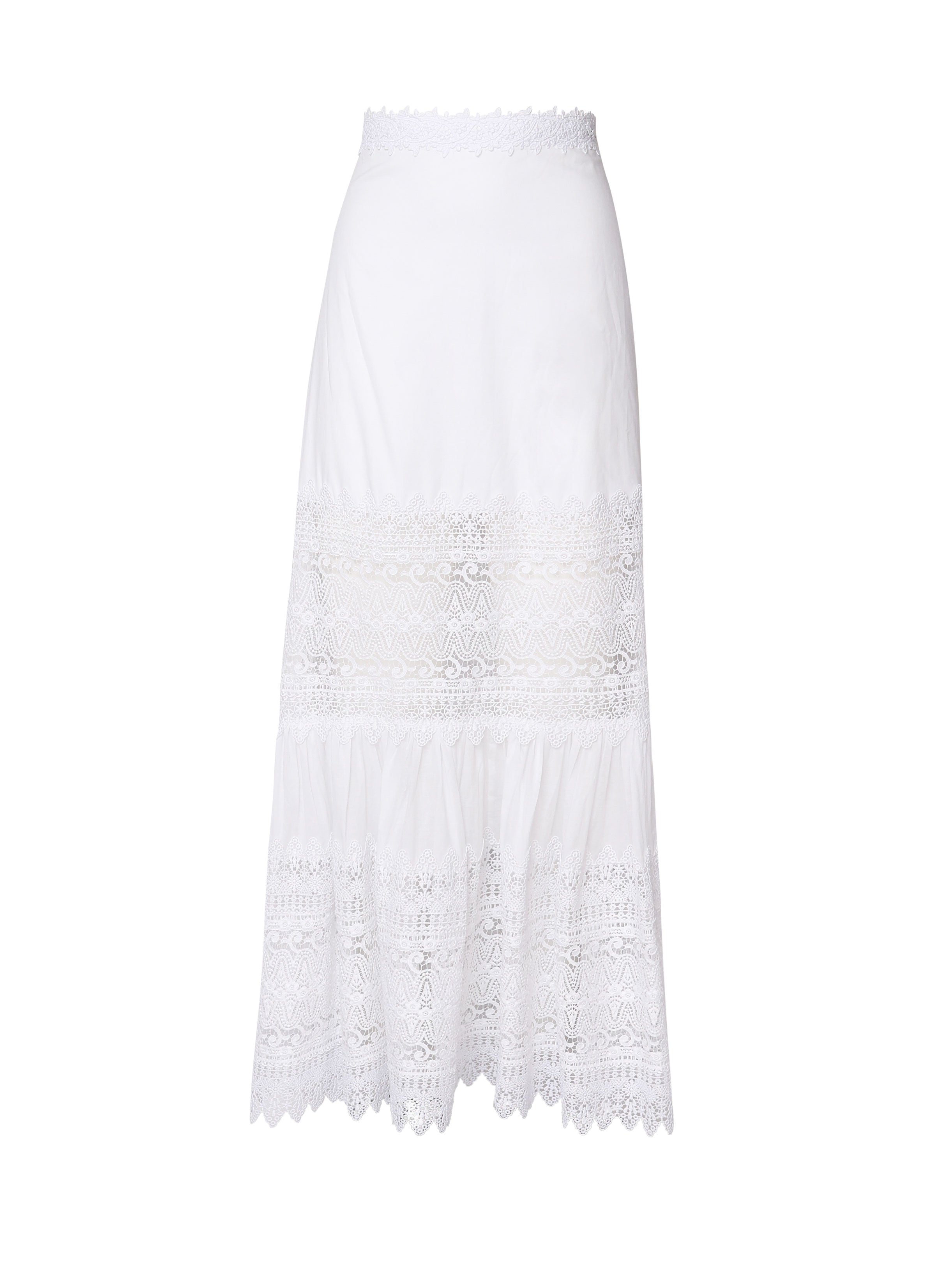 Charoruiz Skirts White Cotton Polyester