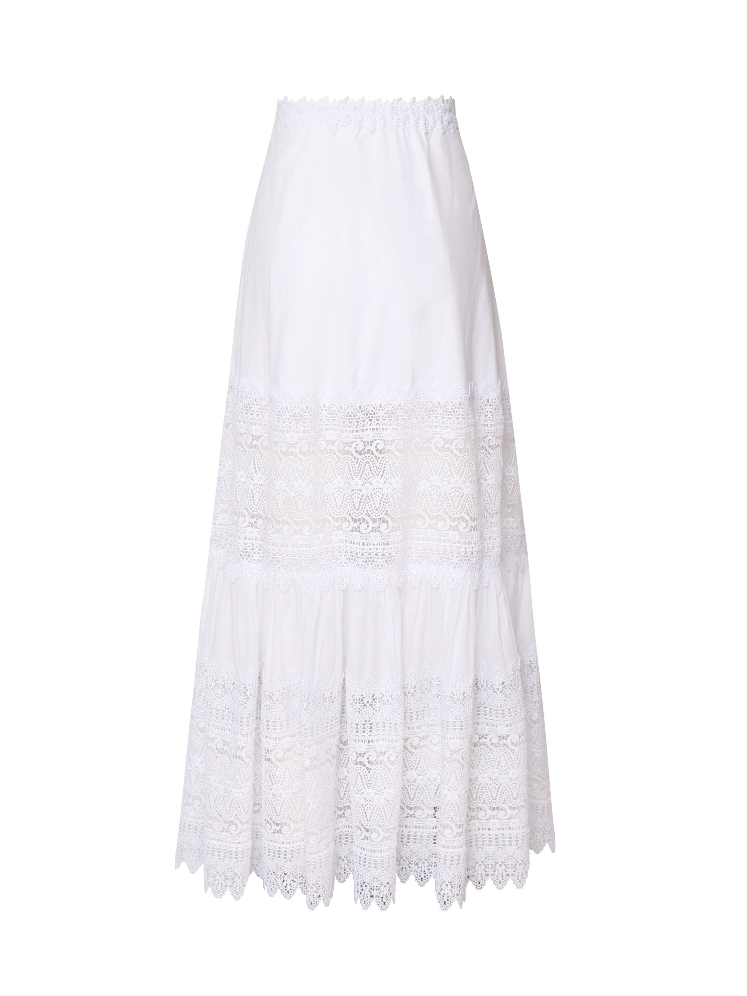 Charoruiz Skirts White Cotton Polyester