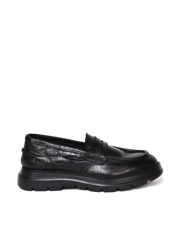 Giuliano Galiano Flat Shoes Black Calfskin