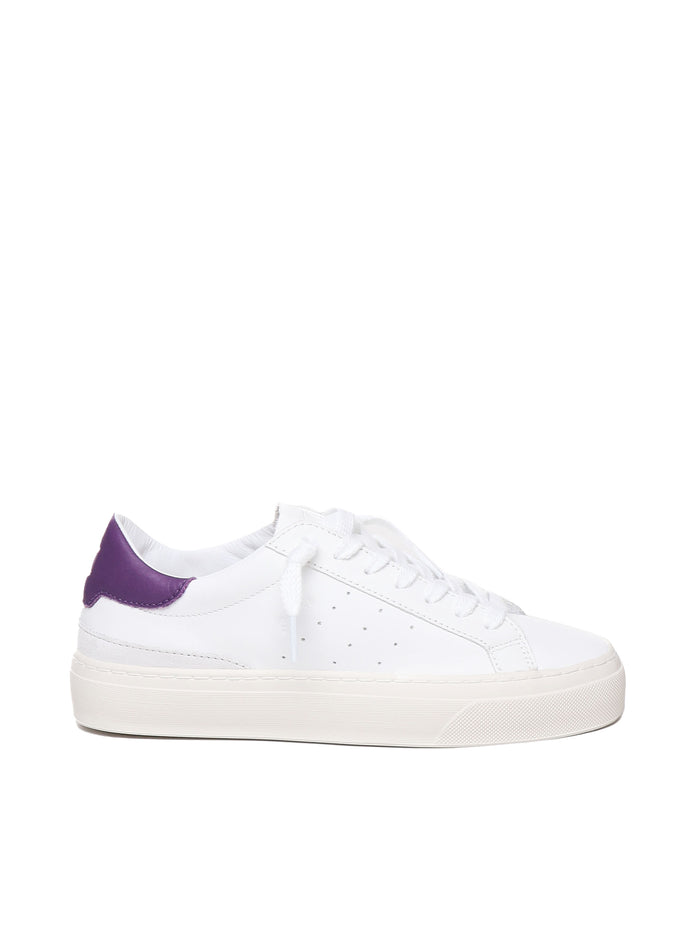 D.a.t.e. Sneakers White-purple Leather