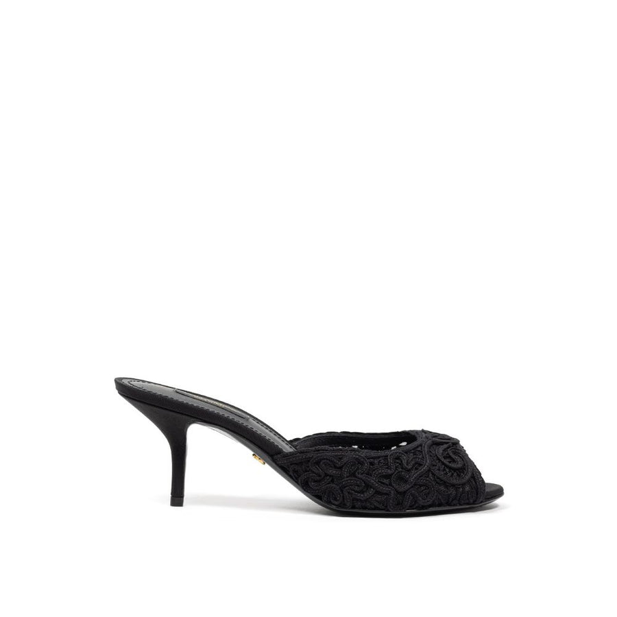 Dolce & Gabbana Upper: 100% leather; Sole: 100% leather; Lining: 100% fabric; External: 100% fabric mule in black