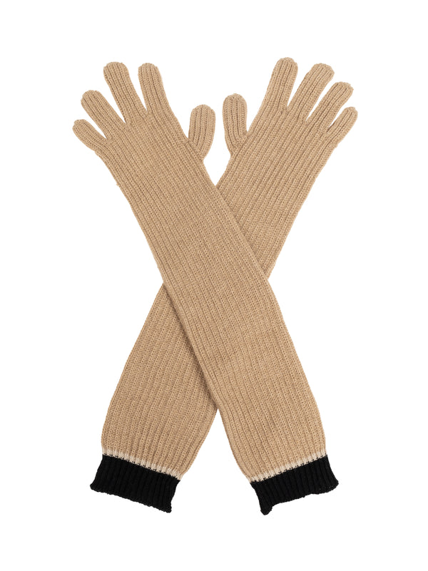 Moschino 40% Wool gloves in beige