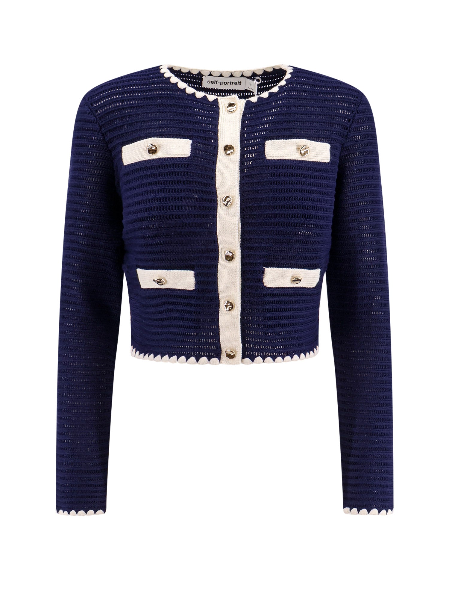 Self Portrait Sweaters Blue
