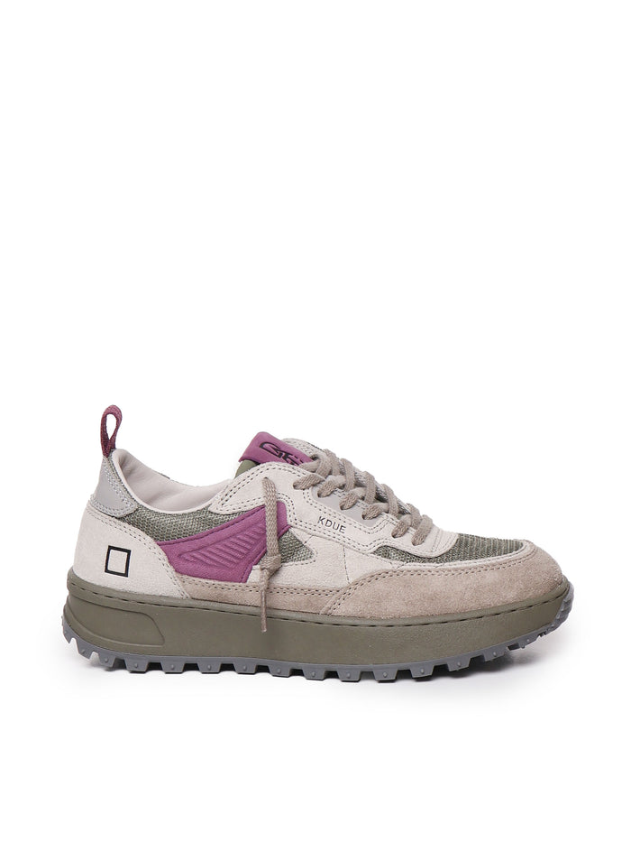 D.a.t.e. Sneakers Taupe, Purple Suede
